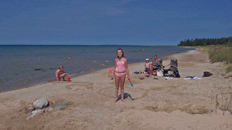 the beach at wilderness state park